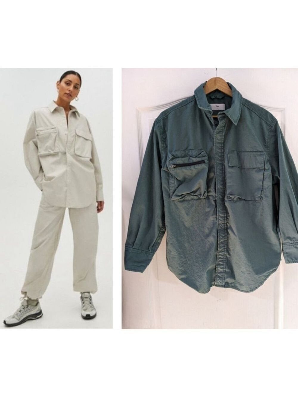 Aritzia Tna | Bel Air Utility Shirt in Green